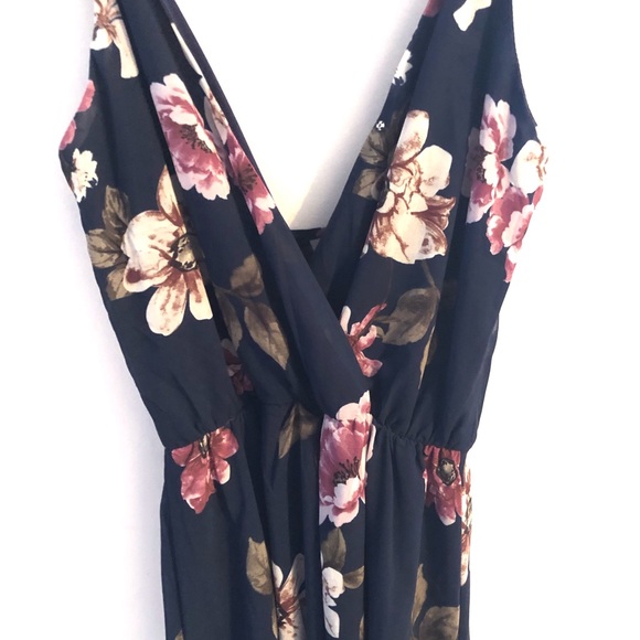 Trac Maxi Dress Floral/Navy size Small - Picture 4 of 4